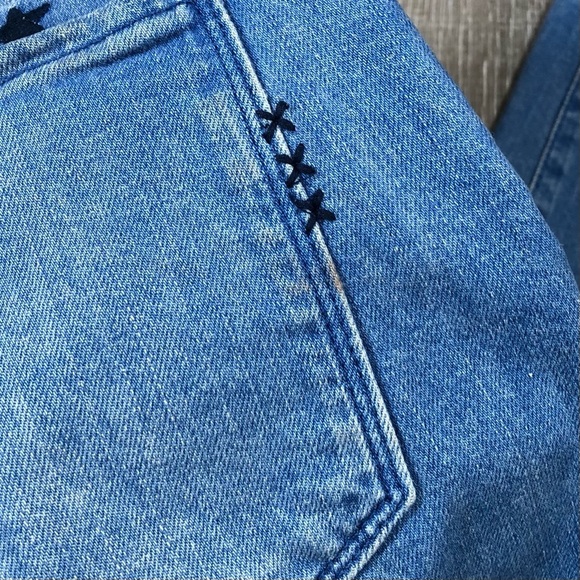 Scotch & Soda Women’s Star Print Embroidered petite Ami Slim Boyfriend Jeans Siz - Picture 2 of 16